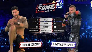 FAME MMA 1 Hubert quotKenquot Korczak vs Krystian quotKrychaquot Wilczak Cała Walka [upl. by Irep]