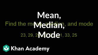 Finding mean median and mode  Descriptive statistics  Probability and Statistics  Khan Academy [upl. by Icak]