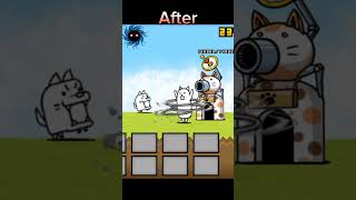 Battle cats beforeafter subscribe gaming battlecats [upl. by Dercy]