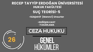 RTEÜCEZA HUKUKUGENEL HÜKÜMLERSUÇ TEORİSİ5 [upl. by Yanal76]