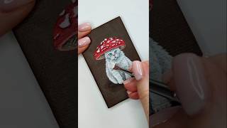 Warto o tym pamiętać 🍄 Koty nie powinny jeść grzybów koty catpainting mushroomart [upl. by Sewel]