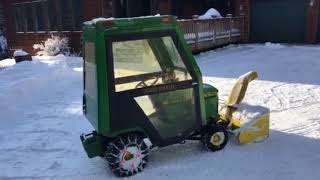 LX 176 John Deere Snowblower 2018 Wisconsin [upl. by Annawik150]