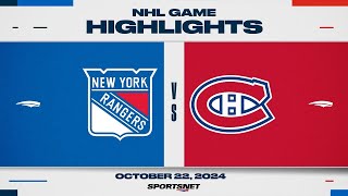 NHL Highlights  Rangers vs Canadiens  October 22 2024 [upl. by Canotas211]