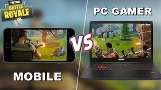 GRAPHISME FORTNITE MOBILE VS PC GAMER [upl. by Anirtik842]