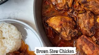 Jamaican Brown Stew Chicken Brown Stew Chicken Recipe BeesKitchen Inspired [upl. by Yarezed]