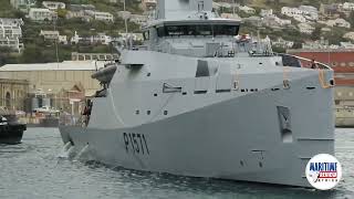 The first of the MultiMission Inshore Patrol Vessels is delivered to SA Navy [upl. by Shelton]