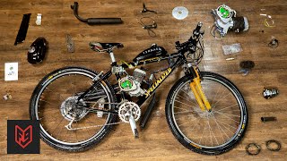 How to Build a 2Stroke Motorized Bicycle in 6 Minutes [upl. by Inami]