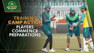 Training camp action Players commence preparations 🏏 AUSvPAK  BackTheBoysInGreen [upl. by Bazluke]