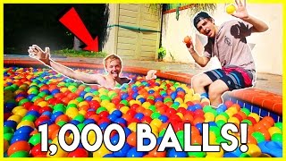 TURNING OUR POOL INTO A BALL PIT  gone wrong [upl. by Phelan931]