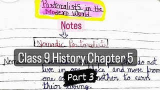 Pastoralists in the Modern World Class 9 History chapter 5 Notes Part 3 study youtube class9 [upl. by Eynahpets]