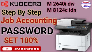 Kyocera ecourse M 2640i dw job accounting ll how to set password Kyocera ecourse m2040ll m 8124c idn [upl. by Shamrao]