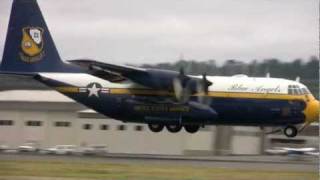 Blue Angels 2011 Fat Albert Takeoff Landing Seattle [upl. by Sesilu914]