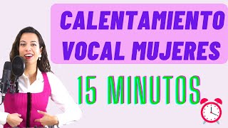 ✅️MEJOR CALENTAMIENTO VOCAL de 15 minutos para MUJERES Clases de canto ejercicios Natalia Bliss [upl. by Einnil]