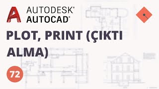 AutoCAD Dersleri 72  Plot Print Çıktı Alma [upl. by Akirdna]