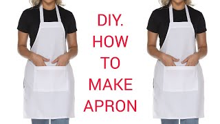 How to make an apron Easy DIY  cooking apron cuttingand stitching [upl. by Ilario]