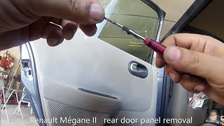 Renault Mégane II 2002–2009 rear door panel removal [upl. by Olzsal]