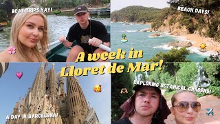 A WEEK IN LLORET DE MAR  A TRIP TO BARCELONA ✈️🏝 [upl. by Pros]