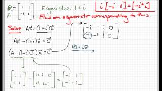 Complex eigenvalue eigenvectorsmp4 [upl. by Sadoc113]