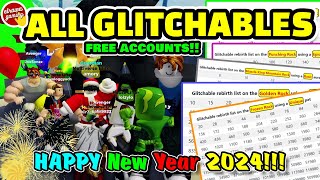 All Glitchable Rebirth Lists for Pets and Auras Happy New Year 2024  Roblox Muscle Legends [upl. by Ssew155]