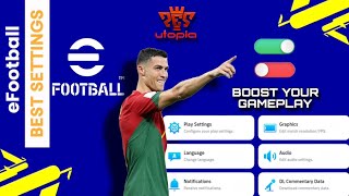 eFootball The Ultimate Settings Guide for the Best Gameplay [upl. by Josi]