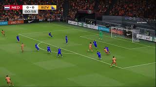 Nederland 32 Bosnië en Herzegovina  UEFA Nations League  PES 2021 [upl. by Yeoz196]