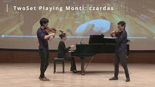 TwoSet Playing Monti czardas [upl. by Norrahs]