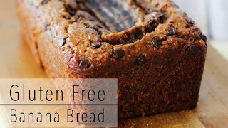 GLUTEN FREE BANANA BREAD Recipe with CHOCOLATE and Almond Butter  Healthy amp Delicious [upl. by Suez]