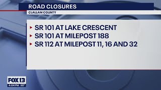 Some roads still closed in Clallam County due to flooding debris  FOX 13 Seattle [upl. by Neeleuqcaj]