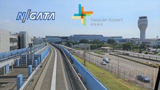 TaipeiTaoyuan International Airport Skytrain People Mover System Terminal 2 to Terminal 1 [upl. by Buehler]