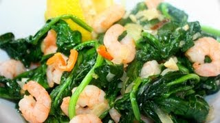 Caribbean Spinach With Shrimp [upl. by Enelrahc20]