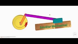 A Best Animation of Single Slider Crank Mechanism SOLID EDGE [upl. by Selden]