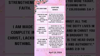 Decree And Declare Your Morning Blessings April 15 2024 youtubeshorts [upl. by Eiramac]