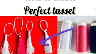 HOW TO MAKE TASSELS WITH SILK THREADSSTEP BY STEP TUTORIAL nekkyhandmade [upl. by Akilak579]