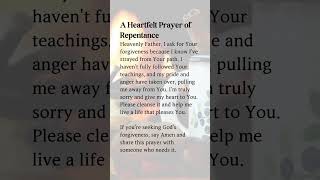 A Heartfelt Prayer of Repentance DailyDevotionals PowerofPrayer Salvation shorts shortvideo [upl. by Rocray]