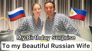 My BIRTHDAY SURPRISE to my Beautiful RUSSIAN Wife [upl. by Atilek]