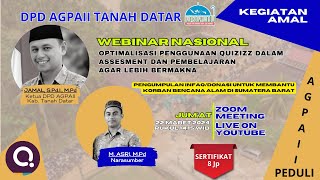 WEBINAR NASIONAL Optimalisasi Penggunaan Quizizz dalam Assesment amp Pembelajaran agar lebih bermakna [upl. by Arielle958]