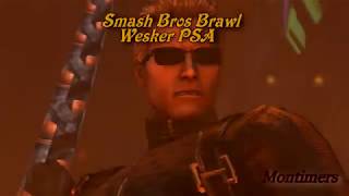 Super Smash Bros Brawl Albert Wesker PSA  Hack  Mod [upl. by Ynafetse]