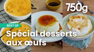 Les 3 meilleurs desserts aux œufs de Chef Damien  750g [upl. by Nairb]