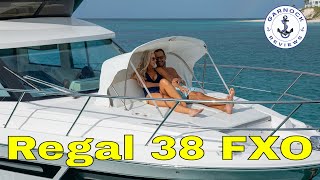 2022 Regal 38 FXO  St Petersburg Power amp Sailboat Show [upl. by Aropizt]