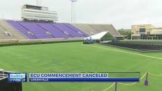 ECUs Outdoor Commencement Ceremony canceled [upl. by Nawuj279]