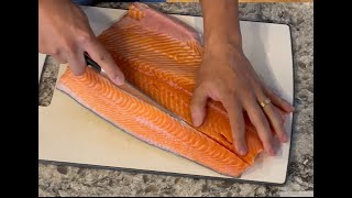 How to turn a whole salmon into sashimi at home [upl. by Einaffyt482]