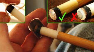 Pool Cue Tip Shaping with a ¾quot copper pipe [upl. by Aztilem]