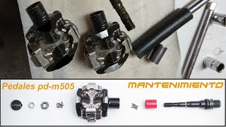 Mantenimiento Pedales Shimano pdm505 [upl. by Nyloj]