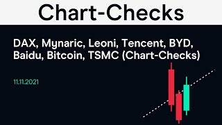 DAX Mynaric Leoni Tencent BYD Baidu Bitcoin TSMC ChartChecks [upl. by Akinam]