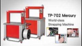 TP702 Mercury Automatic Strapping Machines  TRANSPAK [upl. by Atoel878]