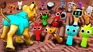 Can SPRUNKI ARMY find me in a MAZE Gmod Sandbox [upl. by Ferullo]