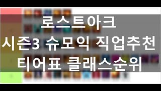 로스트아크 티어표 등급표 시즌3 슈모익 직업추천 [upl. by Koh]