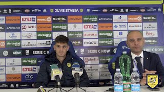 Juve StabiaCerignola 40 Andrea Adorante in conferenza stampa [upl. by Annav]