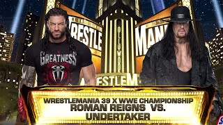 Golden Championship Match  Roman Reigns vs Undertaker  WrestleMania [upl. by Ayanaj]