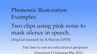 Phonemic restoration demo  examples [upl. by Ariaz]